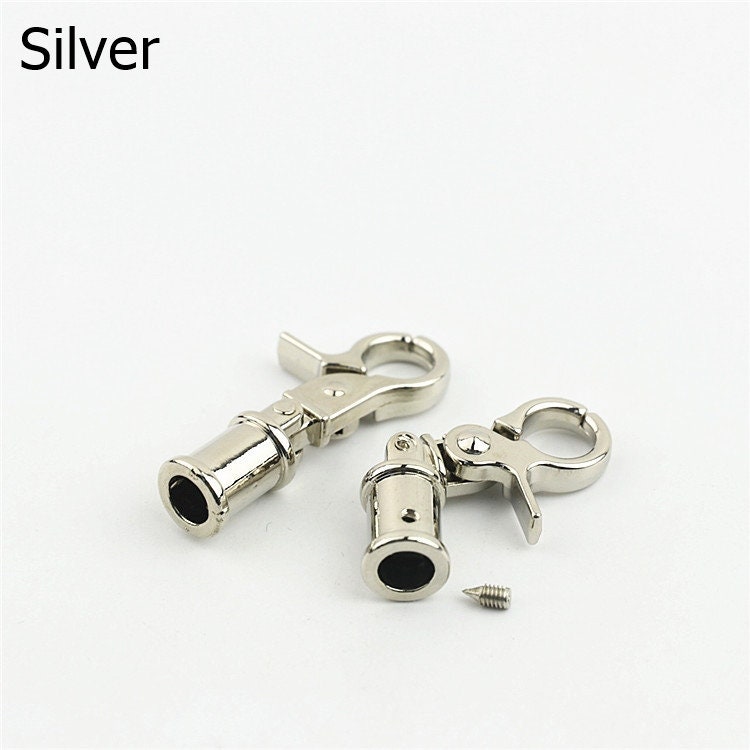 Swivel Lever Snap Hook 1/4" 7mm Alloy Metal Spring Trigger Lobster Clasp Clip Purse Bag Handbag Strap Handle Rings DIY Wholesale