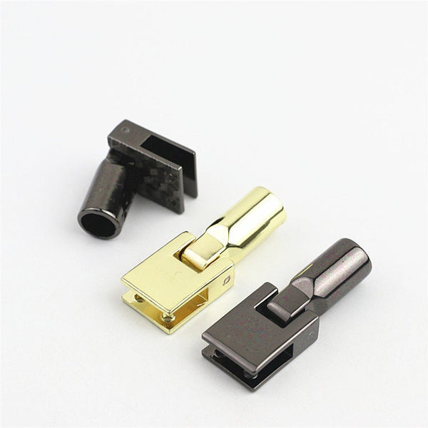 Cord Strap End Cap Handles Connector 1/2 Inch 13mm Lock Buckle Gold Black Hardware Leather Purse Bag Handbag Clutch Backpack Diy Supplies