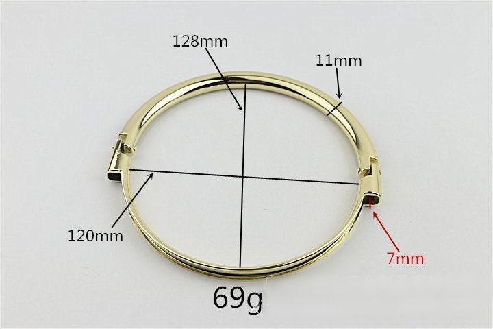 Ring Strap Handles Connector 4 3/4" 120mm Lock Buckle Gold Hardware Leather Purse Bag Handbag Clutch Backpack Diy Supplies