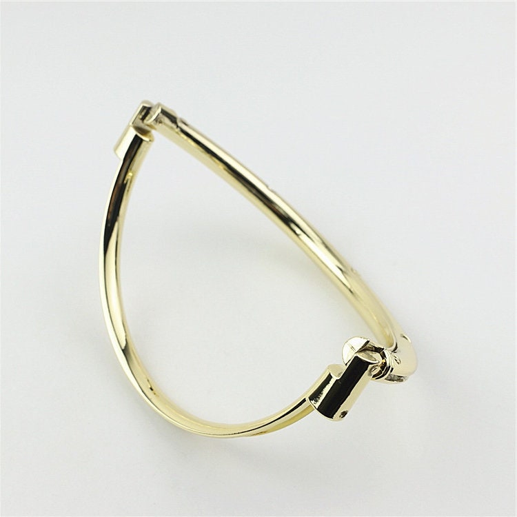 Ring Strap Handles Connector 4 3/4" 120mm Lock Buckle Gold Hardware Leather Purse Bag Handbag Clutch Backpack Diy Supplies