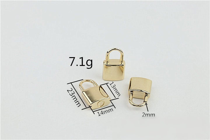 Metal Purse Label Padlock Non-opening 7/8" 23mm Charm Tag Decoration Supply Heavy Duty Handbag Bag Making Replacement Hardware Wholesale