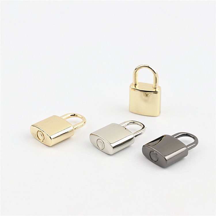 Metal Purse Label Padlock Non-opening 7/8" 23mm Charm Tag Decoration Supply Heavy Duty Handbag Bag Making Replacement Hardware Wholesale