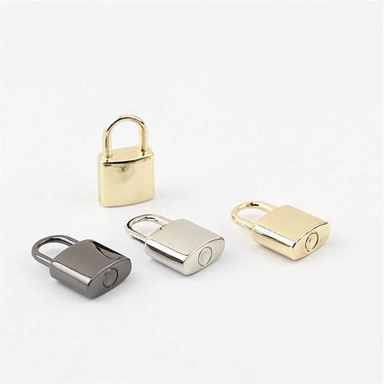 Metal Purse Label Padlock Non-opening 7/8" 23mm Charm Tag Decoration Supply Heavy Duty Handbag Bag Making Replacement Hardware Wholesale