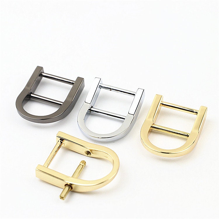 D-Rings Shackle Horseshoe Buckle Purse Strap Connector Metal Adjuster 3/4 Inch 18mm Belt Webbing Purse Hardware Wholesale Bulk