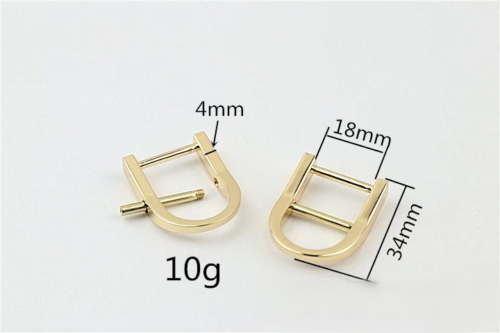 D-Rings Shackle Horseshoe Buckle Purse Strap Connector Metal Adjuster 3/4 Inch 18mm Belt Webbing Purse Hardware Wholesale Bulk