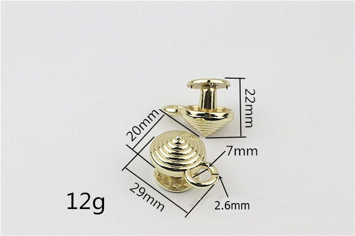 Strap Handles Connector 1/4 Inch 7mm Lock Buckle Gold Hardware Leather Purse Bag Handbag Clutch Backpack Diy Supplies