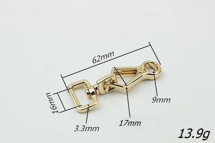 Swivel Lever Snap Hook 5/8" 16mm Metal Spring Push Gate Purse Clip Clasp Heavy Duty Handbag Bag Making Replacement Hardware