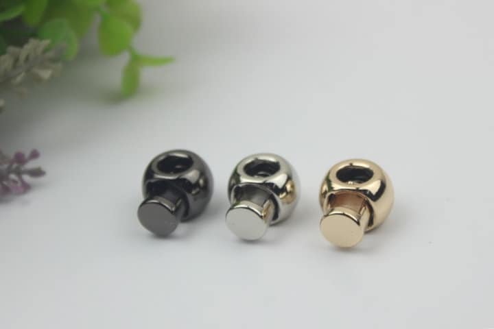 Round Cord Lock 3/4" 20mm Metal Rope Lock Stopper Adjuster Buckle Double Hole Toggle Closures Handbag Bag Purse Making Hardware