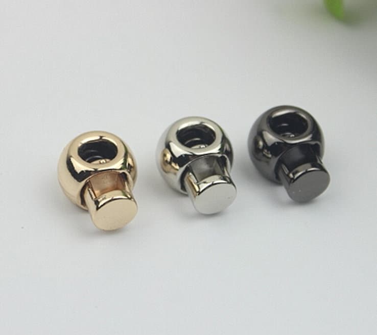 Round Cord Lock 3/4" 20mm Metal Rope Lock Stopper Adjuster Buckle Double Hole Toggle Closures Handbag Bag Purse Making Hardware