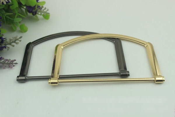 Arc Strap Handles Connector 5" 125mm Lock Buckle Gold Gunmetal Black Hardware Leather Purse Bag Handbag Clutch Backpack Diy Supplies