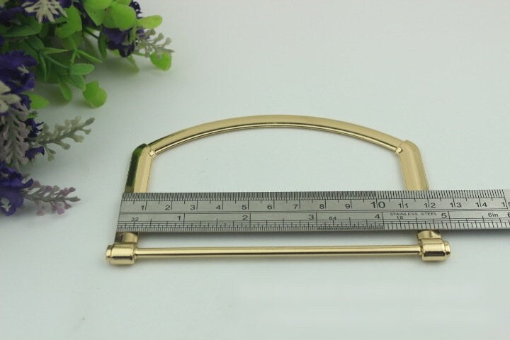 Arc Strap Handles Connector 5" 125mm Lock Buckle Gold Gunmetal Black Hardware Leather Purse Bag Handbag Clutch Backpack Diy Supplies