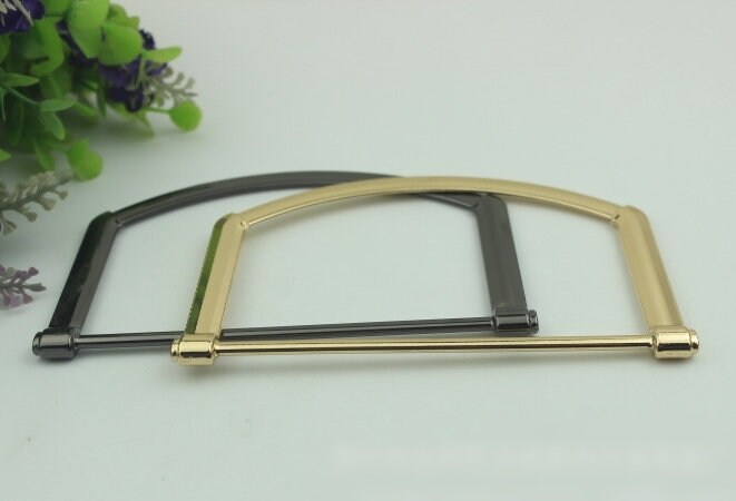 Arc Strap Handles Connector 5" 125mm Lock Buckle Gold Gunmetal Black Hardware Leather Purse Bag Handbag Clutch Backpack Diy Supplies