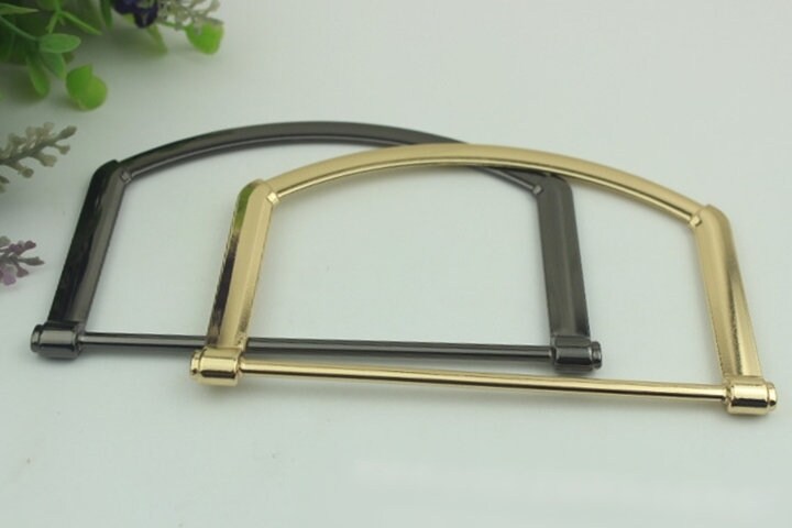 Arc Strap Handles Connector 5" 125mm Lock Buckle Gold Gunmetal Black Hardware Leather Purse Bag Handbag Clutch Backpack Diy Supplies