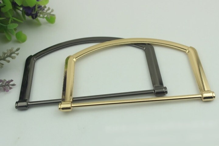 Arc Strap Handles Connector 5" 125mm Lock Buckle Gold Gunmetal Black Hardware Leather Purse Bag Handbag Clutch Backpack Diy Supplies