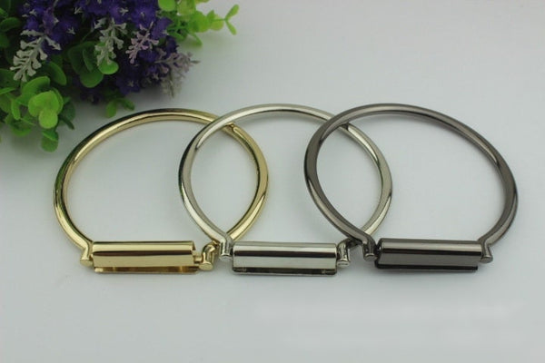 Round Strap Handles Connector 3 1/2" 90mm Lock Buckle Gold Gunmetal Black Hardware Leather Purse Bag Handbag Clutch Backpack Diy Supplies