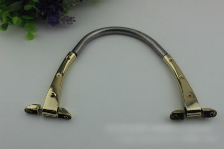 Arc Strap Handles Connector 8" 190mm Lock Buckle Gold Gunmetal Black Hardware Leather Purse Bag Handbag Clutch Backpack Diy Supplies