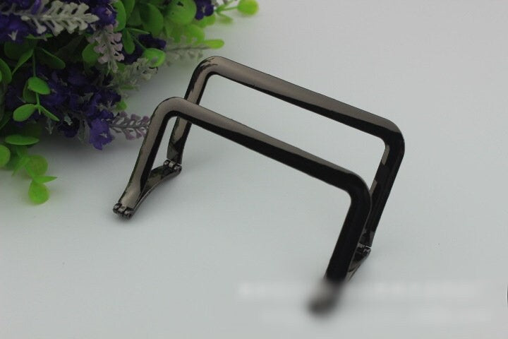 Rectangle Strap Handles Connector 5 5/8" 140mm Lock Buckle Gold Black Hardware Leather Purse Bag Handbag Clutch Backpack Diy Supplies