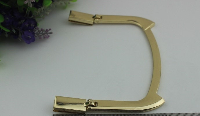 Arc Strap Handles Connector 5 1/4" 130mm Lock Buckle Gold Hardware Leather Purse Bag Handbag Clutch Backpack Diy Supplies