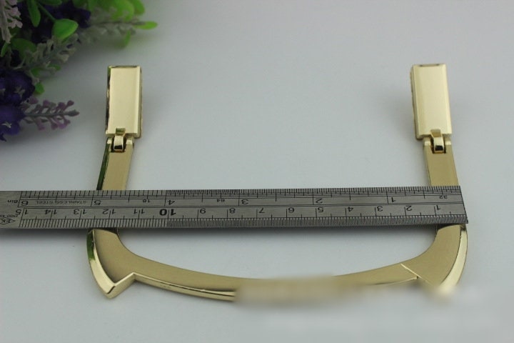 Arc Strap Handles Connector 5 1/4" 130mm Lock Buckle Gold Hardware Leather Purse Bag Handbag Clutch Backpack Diy Supplies