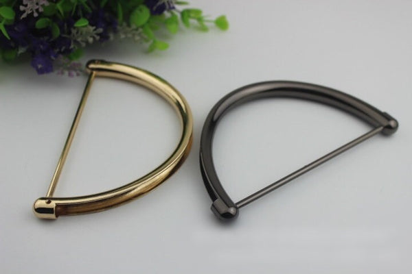 Arc Strap Handles Connector 4 3/8" 110mm Lock Buckle Gold Gunmetal Black Hardware Leather Purse Bag Handbag Clutch Backpack Diy Supplies