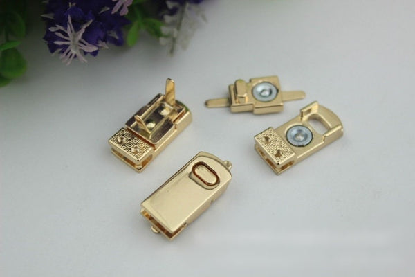 Magnetic Bag Lock Button 28mm 1 1/8" Purse Charm Organizer Luggage Hardware Black Gold Closure Small Bag Clutch Metal DIY Bulk Wholesale