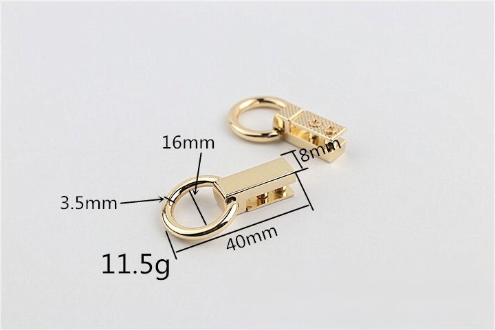 Strap Handles Connector 5/8 Inch 16mm Lock Buckle Gold Hardware Leather Purse Bag Handbag Clutch Backpack Diy Supplies