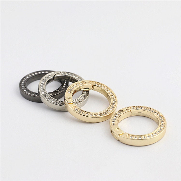 Spring O Ring 1" 25mm Extend Purse Bag Chain Strap Key Fob Keyring Dog Leash Metal Trigger Clasp Clip