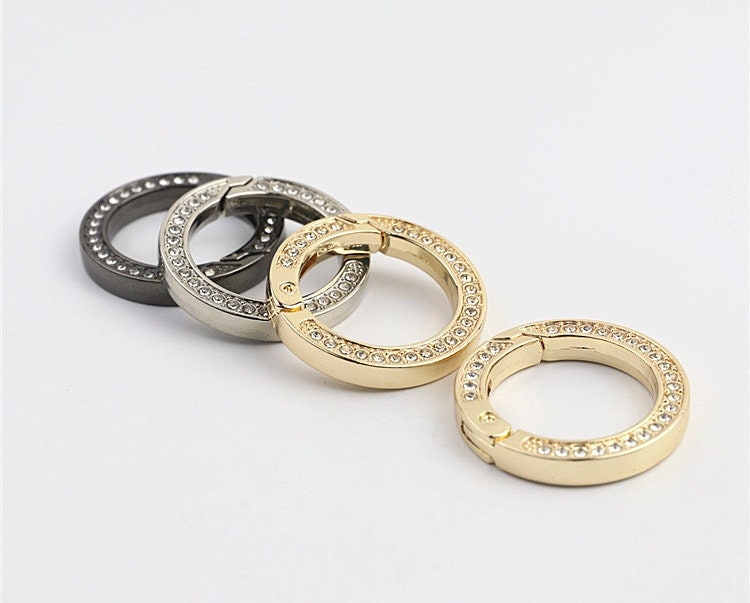 Spring O Ring 1" 25mm Extend Purse Bag Chain Strap Key Fob Keyring Dog Leash Metal Trigger Clasp Clip