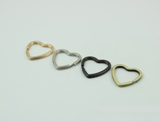 Key Fob End Cap Spring Heart Ring 1" 25mm Key Chain Key Wristlet Charm Holder Lanyard Clip Clasp Handmade Hardware Accessories Wholesale