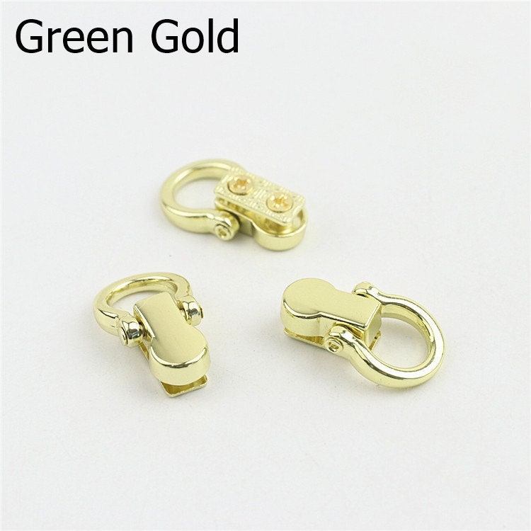 Strap Handles Connector 3/8 Inch 10mm Lock Buckle Gold Hardware Leather Purse Bag Handbag Clutch Backpack Diy Supplies