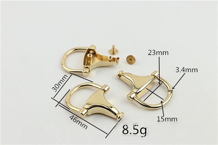 Strap Handles Connector 7/8 Inch 23mm Lock Buckle Gold Hardware Leather Purse Bag Handbag Clutch Backpack Diy Supplies