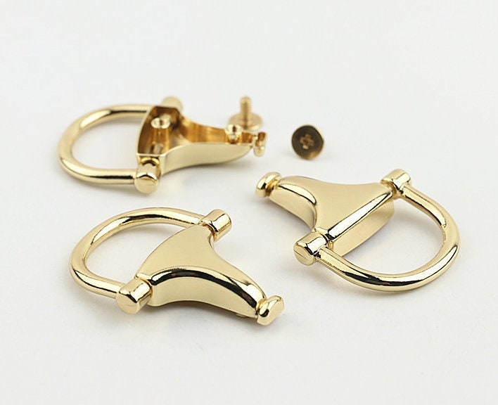 Strap Handles Connector 7/8 Inch 23mm Lock Buckle Gold Hardware Leather Purse Bag Handbag Clutch Backpack Diy Supplies