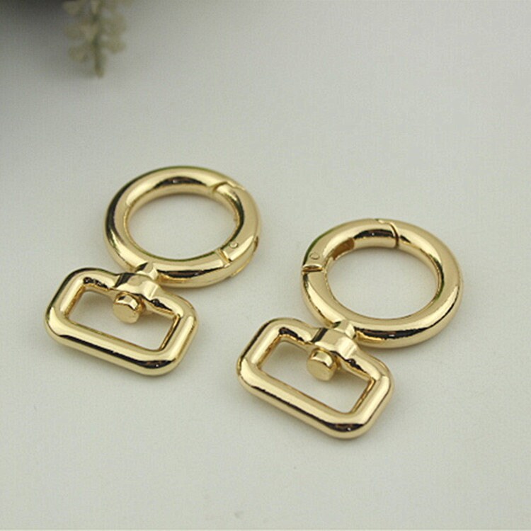 Spring O Ring Swivel Snap 5/8" 15mm Extend Purse Bag Chain Strap Key Fob Keyring Dog Leash Metal Trigger Clasp Clip