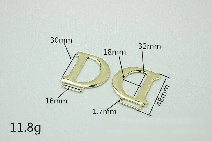 Metal Purse Label 1 7/8" 48mm Charm Tag Decoration Supply Heavy Duty Handbag Bag Making Replacement Hardware Wholesale Bulk