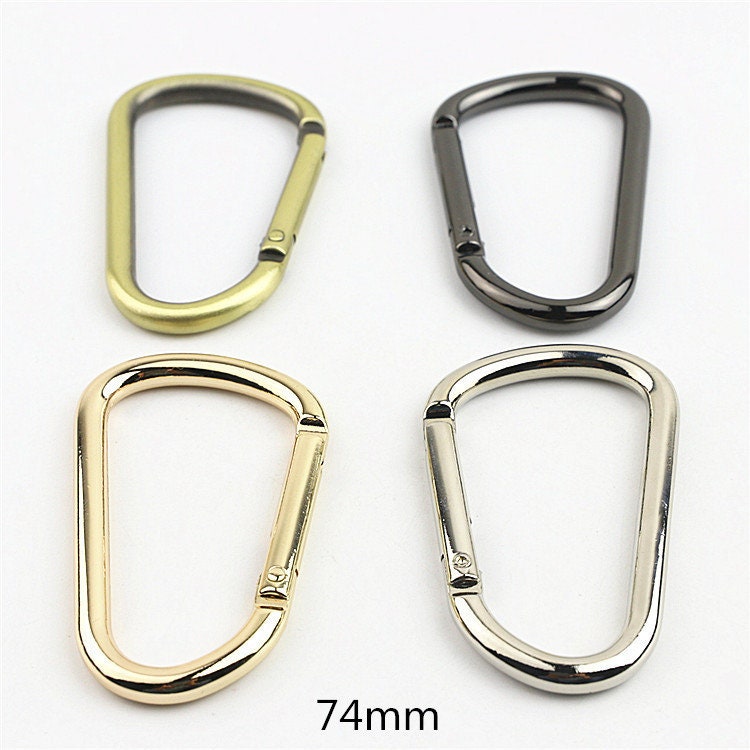 Spring O Ring 3" 74mm Extend Purse Bag Chain Strap Key Fob Keyring Dog Leash Metal Trigger Clasp Clip