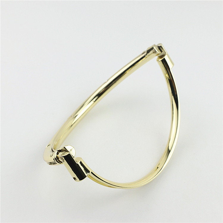 Ring Strap Handles Connector 4 3/4" 120mm Lock Buckle Gold Hardware Leather Purse Bag Handbag Clutch Backpack Diy Supplies