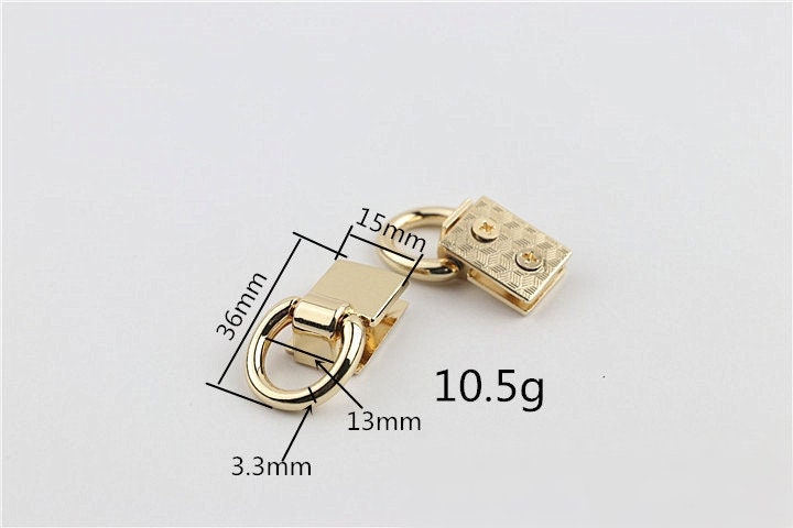 Strap Handles Connector 1/2 Inch 13mm Lock Buckle Gold Hardware Leather Purse Bag Handbag Clutch Backpack Diy Supplies