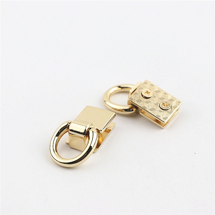 Strap Handles Connector 1/2 Inch 13mm Lock Buckle Gold Hardware Leather Purse Bag Handbag Clutch Backpack Diy Supplies