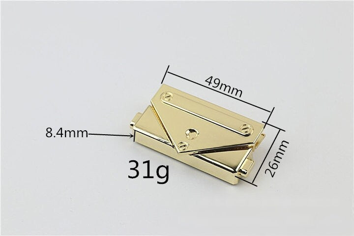 Press Lock 2" 49mm Purse Lock Tuck Tongue Clip Clasp Closure Heavy Duty Handbag Bag Making Replacement Hardware Wholesale Bulk