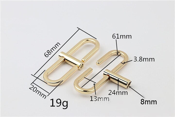 Screw Fixing Hook 61mm 2 3/8" Alloy Metal Spring Trigger Lobster Clasp Clip Purse Bag Handbag Strap Handle Rings DIY Wholesale