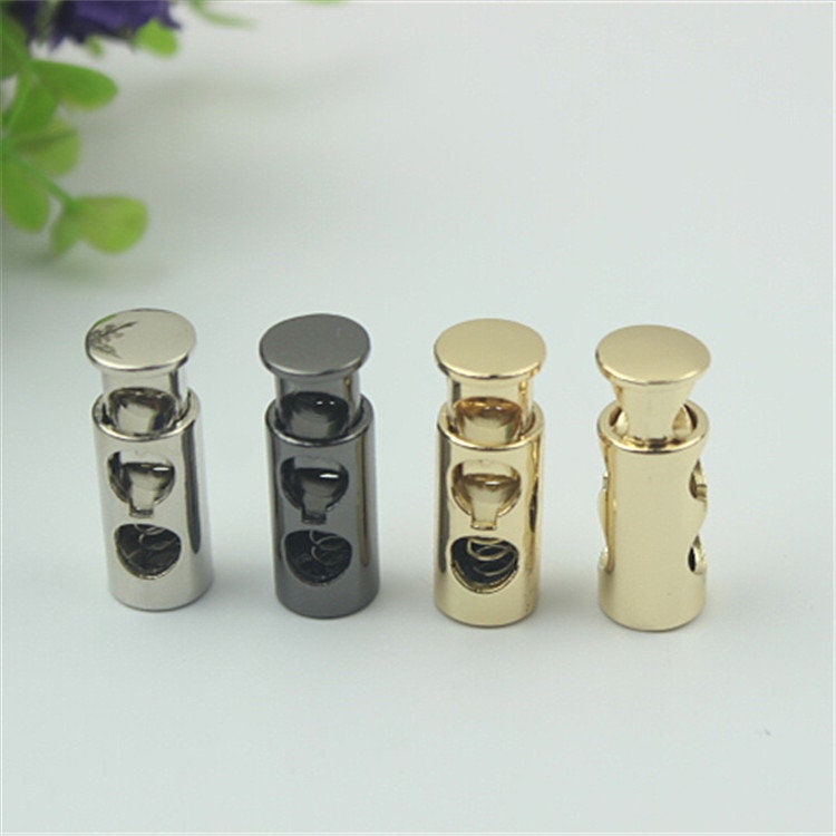 Rectangle Cord Lock 1 1/4" 33mm Metal Rope Lock Stopper Adjuster Buckle Double Hole Toggle Closures Handbag Bag Purse Making Hardware