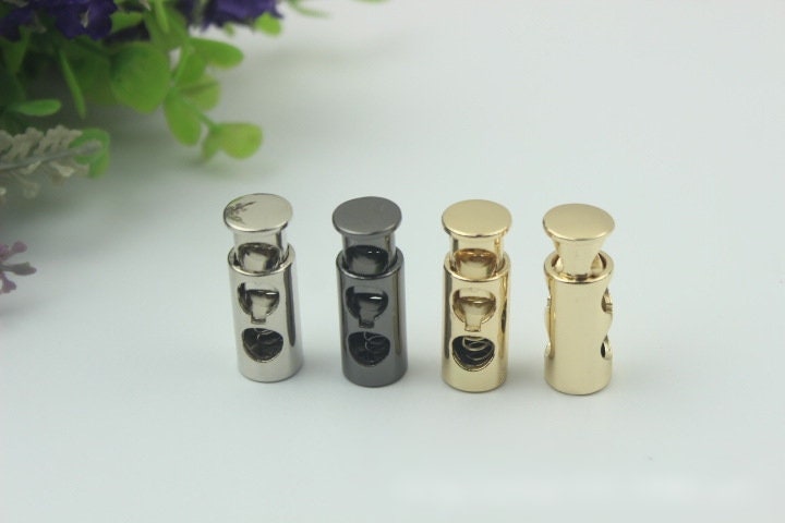 Rectangle Cord Lock 1 1/4" 33mm Metal Rope Lock Stopper Adjuster Buckle Double Hole Toggle Closures Handbag Bag Purse Making Hardware