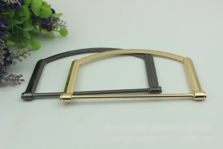 Arc Strap Handles Connector 5" 125mm Lock Buckle Gold Gunmetal Black Hardware Leather Purse Bag Handbag Clutch Backpack Diy Supplies