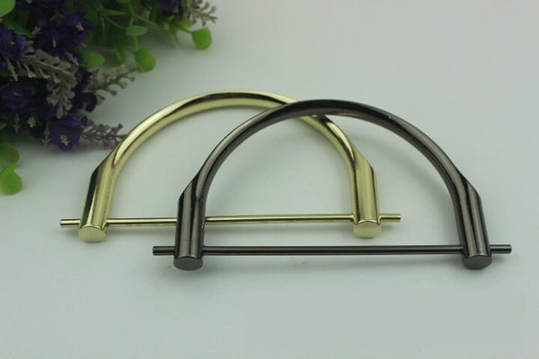 Arc Strap Handles Connector 5 5/8" 140mm Lock Buckle Gold Gunmetal Black Hardware Leather Purse Bag Handbag Clutch Backpack Diy Supplies