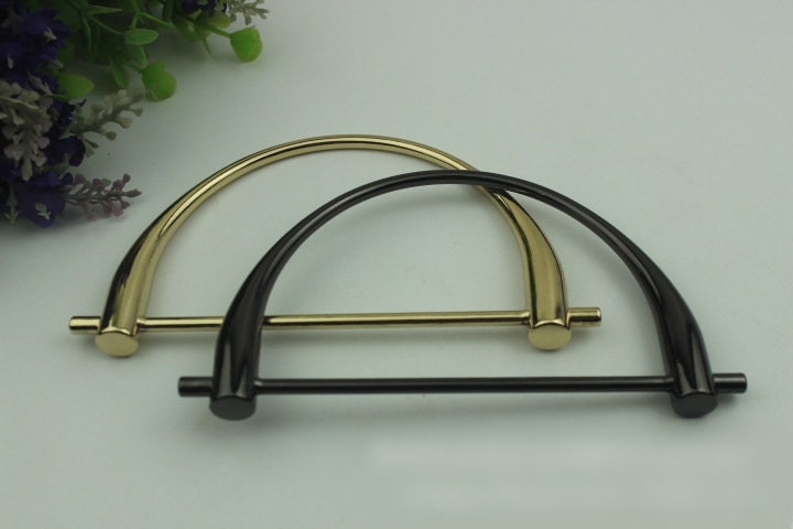 Arc Strap Handles Connector 5 5/8" 140mm Lock Buckle Gold Gunmetal Black Hardware Leather Purse Bag Handbag Clutch Backpack Diy Supplies