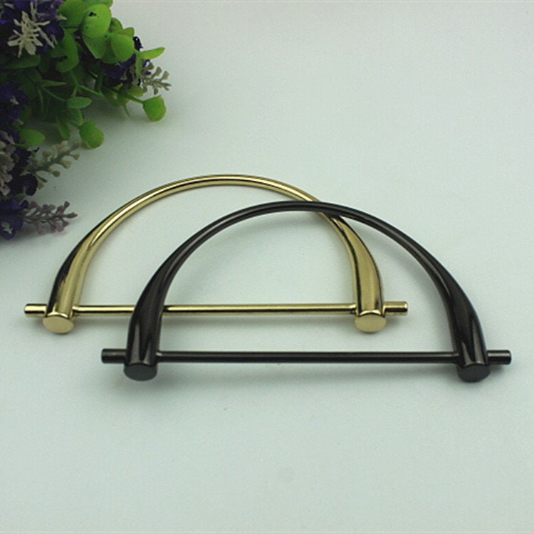 Arc Strap Handles Connector 5 5/8" 140mm Lock Buckle Gold Gunmetal Black Hardware Leather Purse Bag Handbag Clutch Backpack Diy Supplies