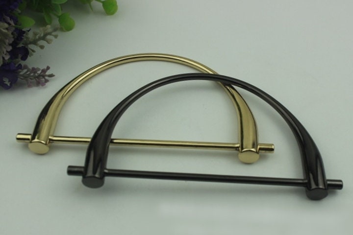 Arc Strap Handles Connector 5 5/8" 140mm Lock Buckle Gold Gunmetal Black Hardware Leather Purse Bag Handbag Clutch Backpack Diy Supplies