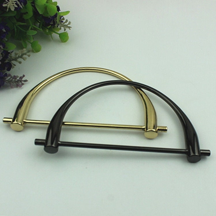 Arc Strap Handles Connector 5 5/8" 140mm Lock Buckle Gold Gunmetal Black Hardware Leather Purse Bag Handbag Clutch Backpack Diy Supplies