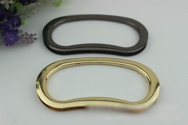 Oval Strap Handles Connector 4" 105mm Lock Buckle Gold Gunmetal Black Hardware Leather Purse Bag Handbag Clutch Backpack Diy Supplies