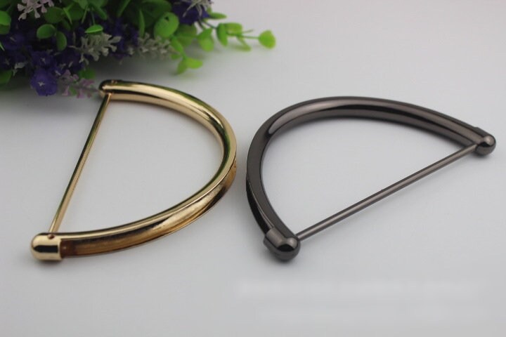 Arc Strap Handles Connector 4 3/8" 110mm Lock Buckle Gold Gunmetal Black Hardware Leather Purse Bag Handbag Clutch Backpack Diy Supplies